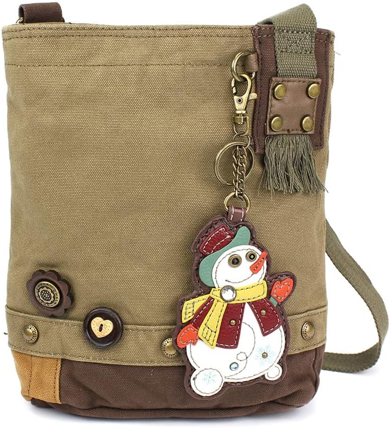 CHALA Patch Cross-Body Women Handbag Olive (Snowman)
