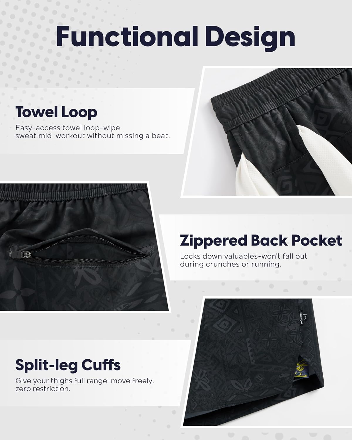 maamgic Men's 5'' Athletic Shorts 2 in 1 Running Shorts Recycled Polyester Workout Shorts - Image 5