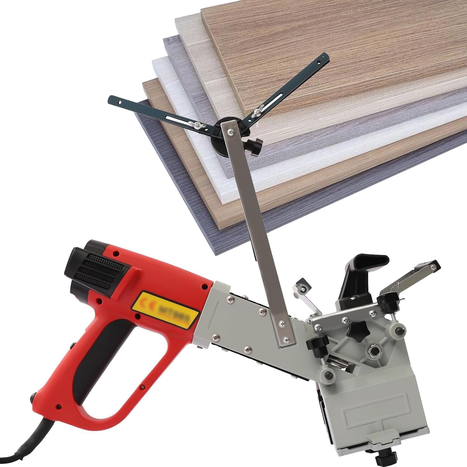 Edge Banding Machine - 2000W Manual Bander for Wood Veneer and Laminate, Ideal for Curved and Straight Edging in Home and Construction Applications