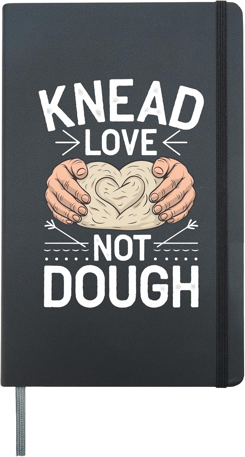 Starter Bread Baking Bakery Sourdough Starter Baker Hardcover Journal, Black