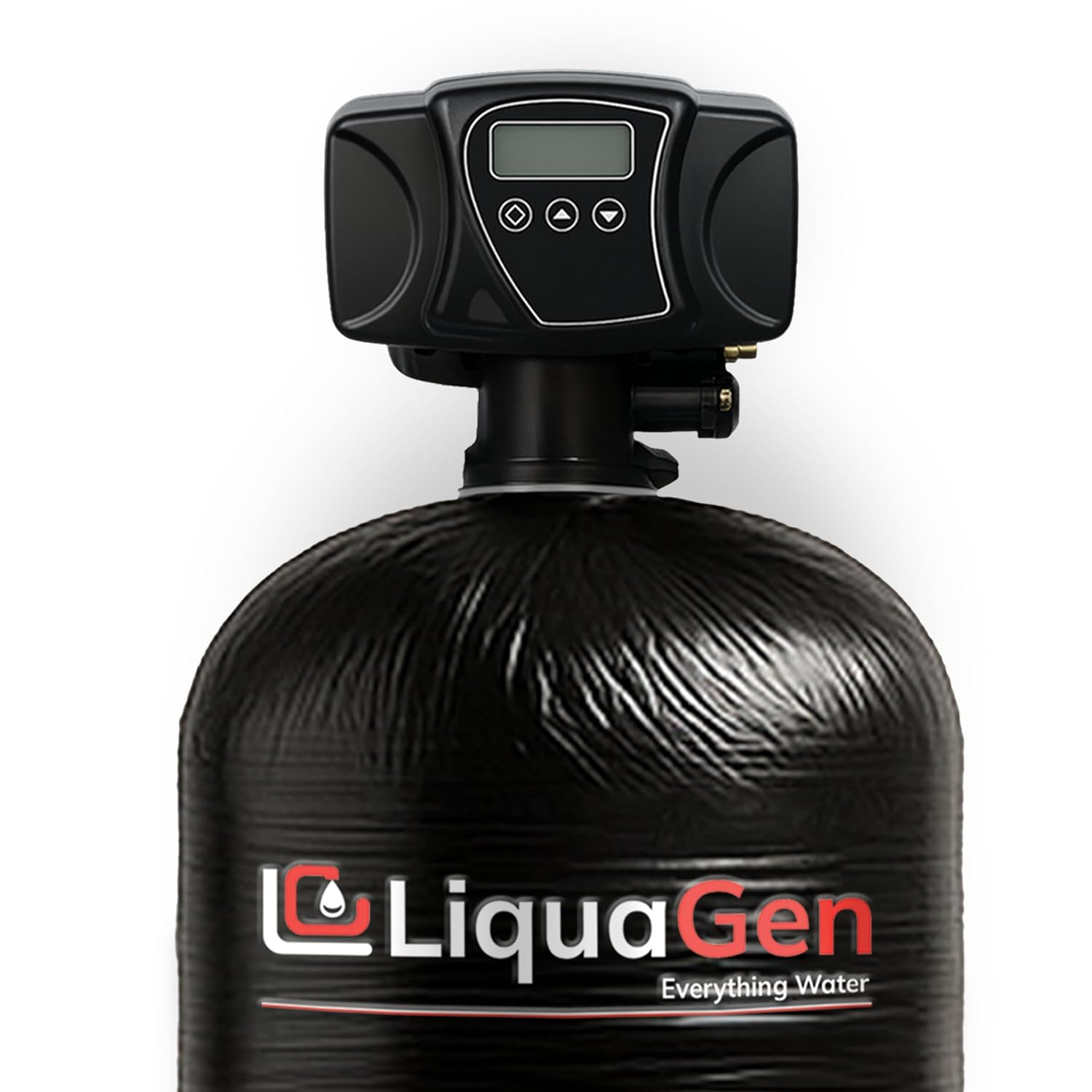 LiquaGen Smart Automatic Backwashing Calcite pH Neutralizer – Whole House Acid Neutralizer Filter System – Raises Low pH, Protects Plumbing & Appliances, Long-Lasting Home Water Filtration (20 GPM)