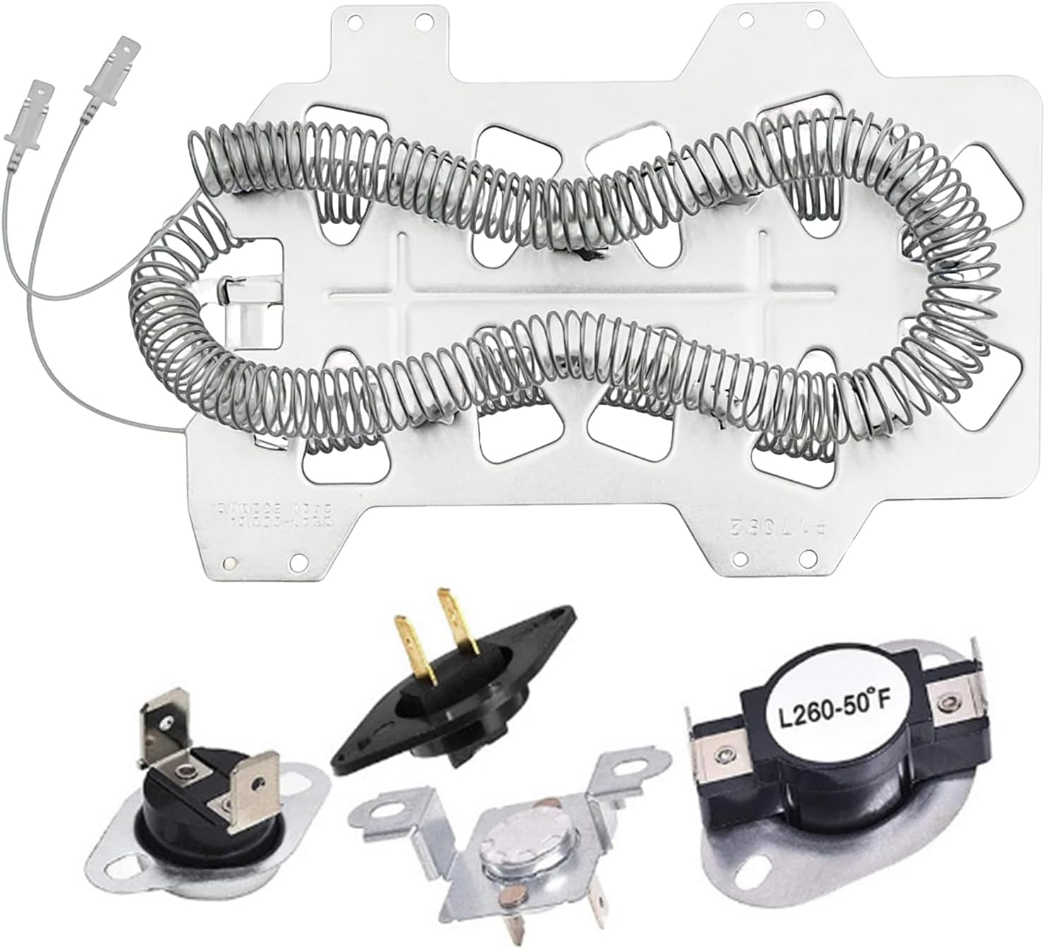 DC47-00019A Dryer Heating Element for Sam.sung Dryers, OEM Replacement Kit Includes DC96-00887A DC47-00016A DC47-00018A DC32-00007A, Fixes No Heat Issues,Replaces AP4045884 AP4201898