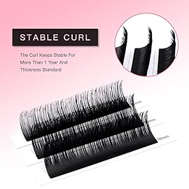 TDANCE Lash Extension Matte Black Eyelash Extension C CC D DD J B L Curl Volume & Classic Lash Extensions 0.03-0.18mm Thickness Professional Salon Use(0.18-CC,17 mm)