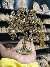 Premium Pure Brass Kalpavriksha Tree - Tree of Life Showpiece for Home Decor, Vastu & Feng Shui | Antique Brass Finish | Brass Decoration Item for Home & Living Room | Gift for Good Luck
