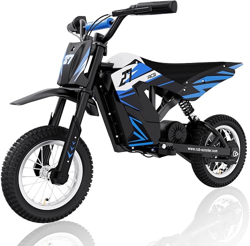 RCB R9X Moto Eléctrica Infantil, Neumáticos de 12 Pulgadas, Potente Motor, 3 Modos 8/12/25KMH, Autonomía máxima 17KM, Batería de 5,2 Ah, Motocross para niños 6+ años