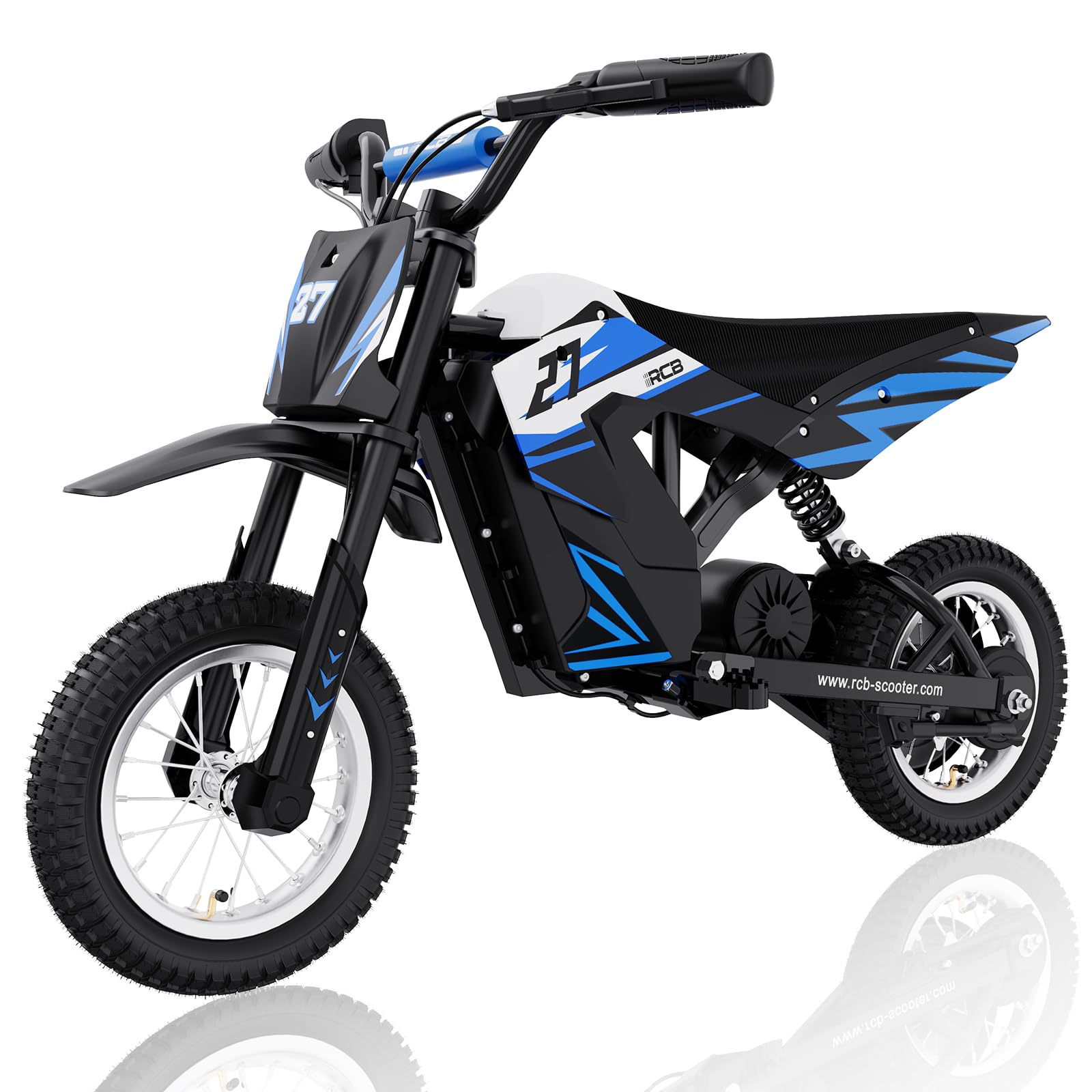 RCB Dziecięce motocykle elektryczne, opony pneumatyczne 12 cali, silnik o wysokiej wydajności, 3 tryby8/12/25KMH, maks. autonomia 15 KM, rower motocyklowy krzyż dla dzieci w wieku 3-12 lat
