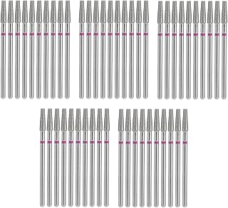 Nail Drill Bits 50pcs, Nail Drill Corn Bits Set, Nails Supply Carborundum Nail Drill Bit for Gel Nails Cuticles, Professional Accessory Cuticle Remover Bits Set
