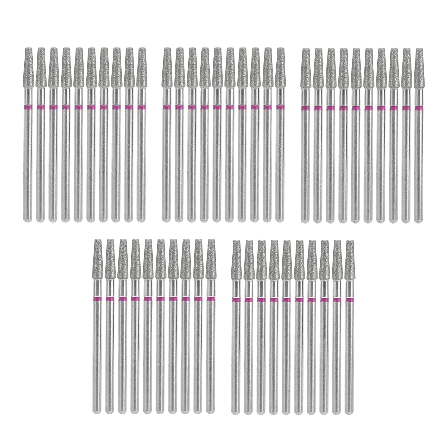 50pcs Nail Drill Bits Carborundum DIY Nail Art Polish Grinding Head Nail Glue Removing Bits for Manicure Pedicure