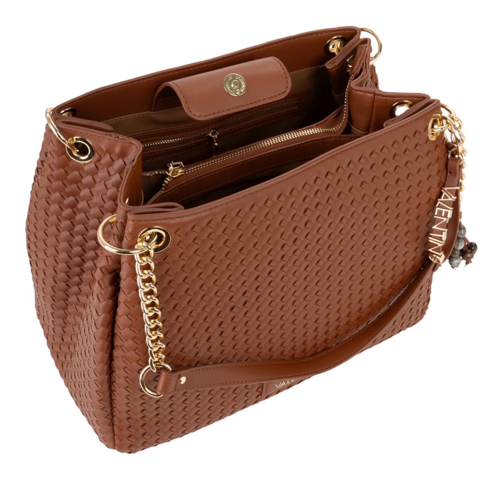 Valentino Schultertasche Gea Shopping Bag Cuoio braun