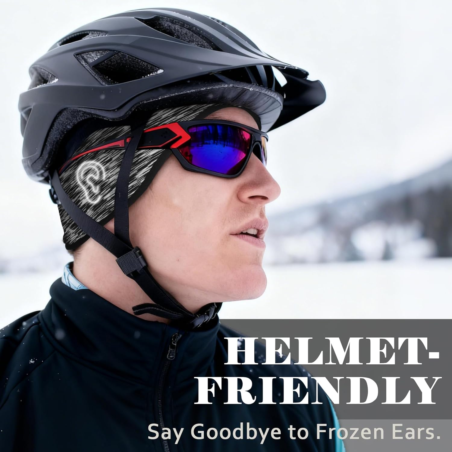 beister Ear Warmers for Women and Men, Fleece Winter Running Headbands with Ear Muffs, Windproof Thermal for Outdoor Sports - Image 4