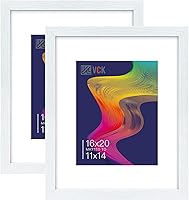 Vista 134 de VCK Paquete de 2 portarretratos de 8 x 10 pulgadas, roble natural, madera de alta gama con vidrio templado, para fotos de 5 x 7 pulgadas