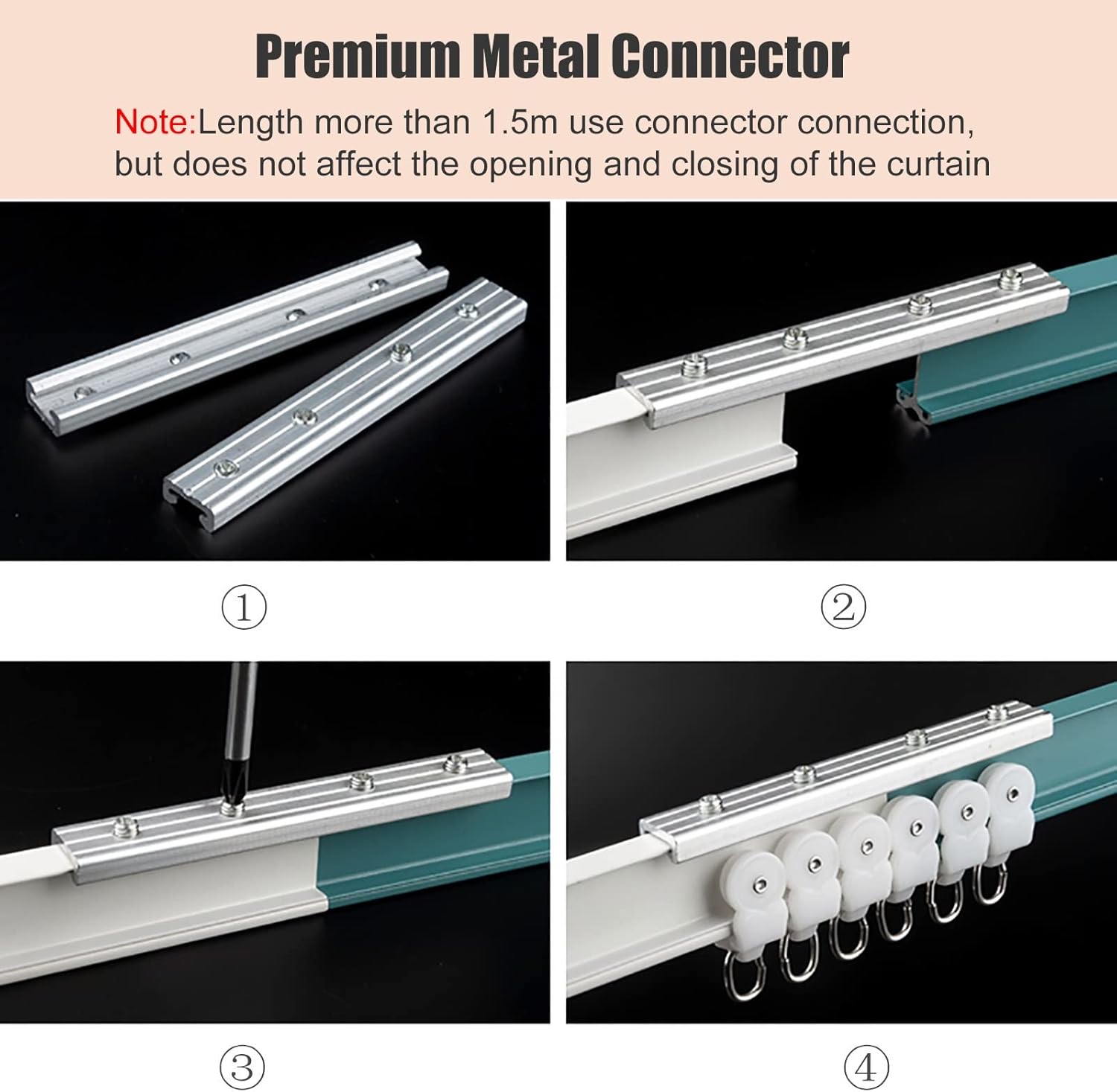 Heavy Duty Flexible Ceiling Curtain Track System - 300-800cm (8m/26ft) Wall Mount Sliding Door Rail for Living Room, Bedroom, Laundry Room - White Color