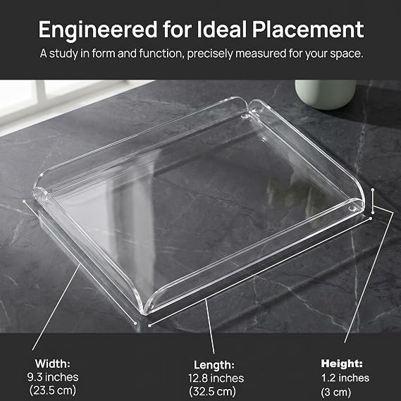 Clear Serving Tray,Food Serving Tray with Handles,