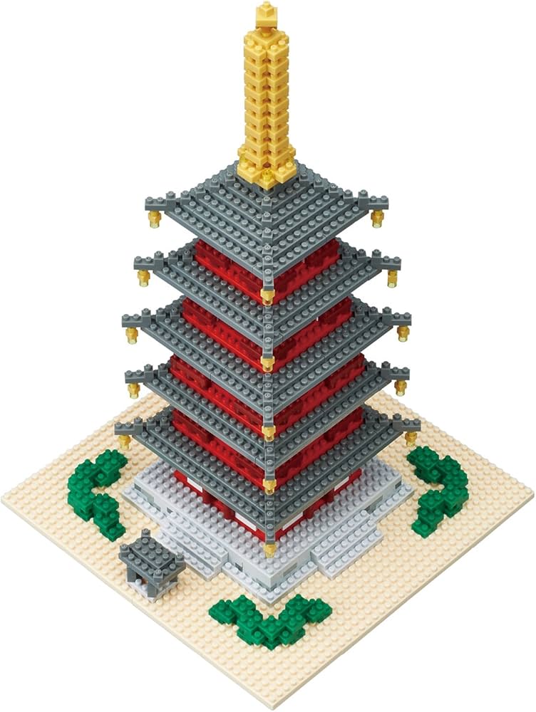 Amazon.co.jp: カワダ(Kawada) ナノブロック 五重塔 デラックス