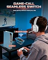 Vista 3 de NUBWO Wireless Gaming Headset for PC, PS5, PS4, Connect to Game & Phone Simultaneously (2.4GHz + Bluetooth), 3 EQ Modes, 50H Battery, PS5 Headset