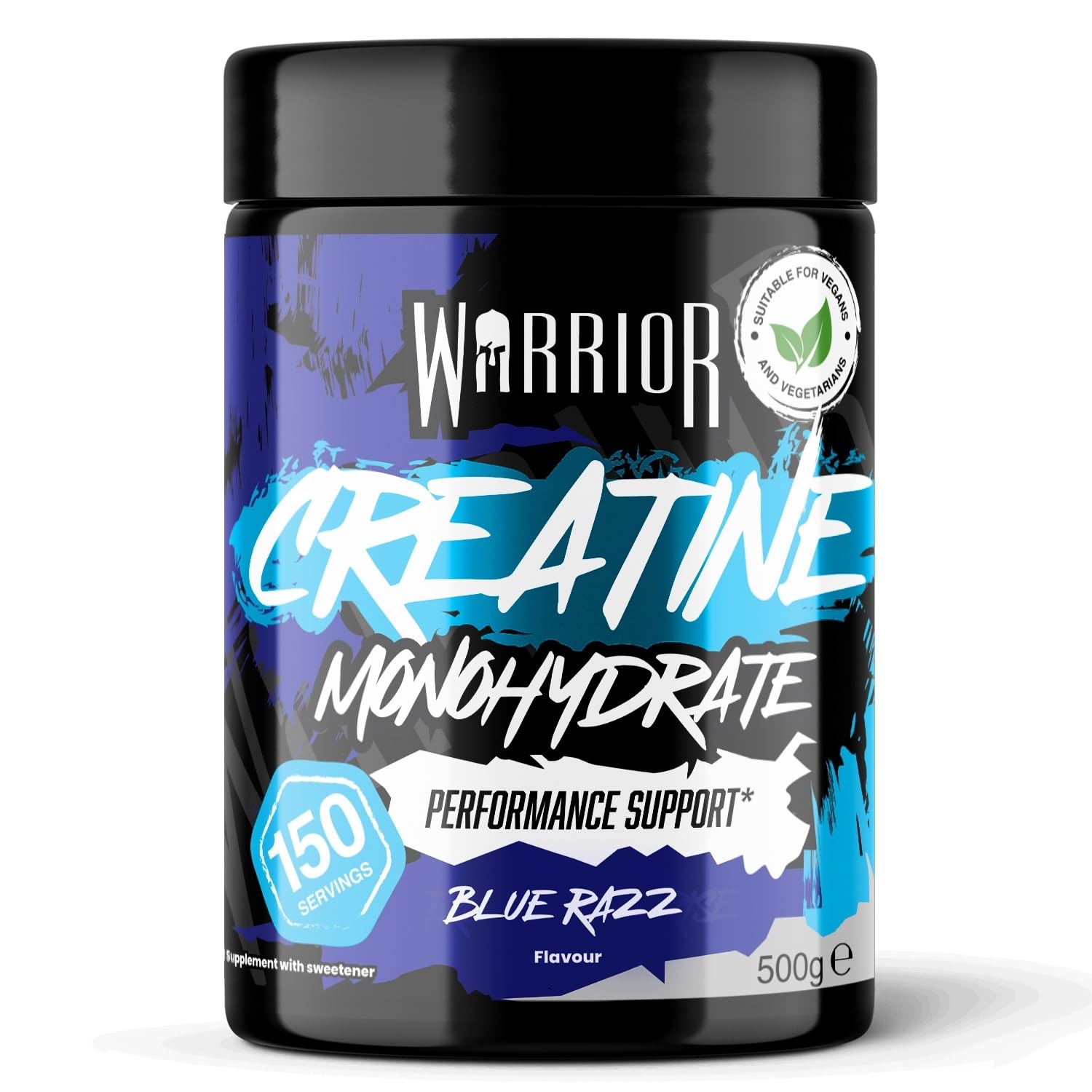 Creatine Monohydrate Powder 500g (150 Servings) – Pure Micronised Creatine Powder Supplement for Men & Women, Pre & Post Workout Strength, Muscle Growth & Recovery, Vegan – Blue Razz