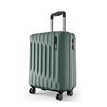 Safari Ray Neo 8 Wheels 55cm Cabin Trolley Bag, Hard Case Polycarbonate, Carry On 360 Degree Wheeling Luggage Suitcase for Men & Women, Sage Green