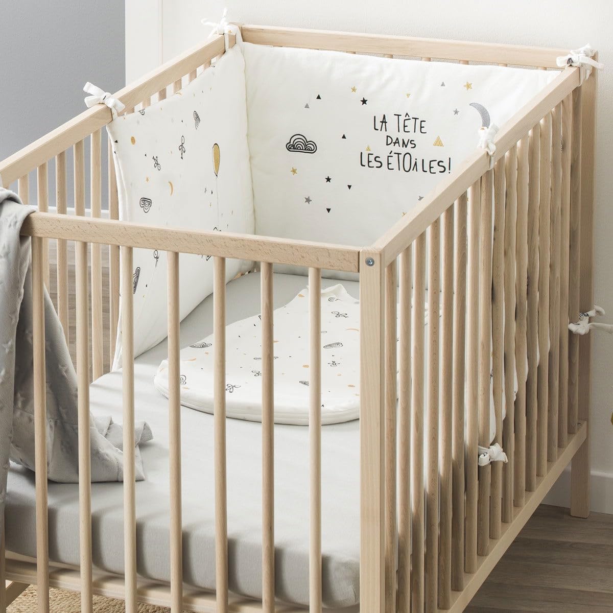 babyCalin lenzuolo con angoli grigio 70 x 140 cm