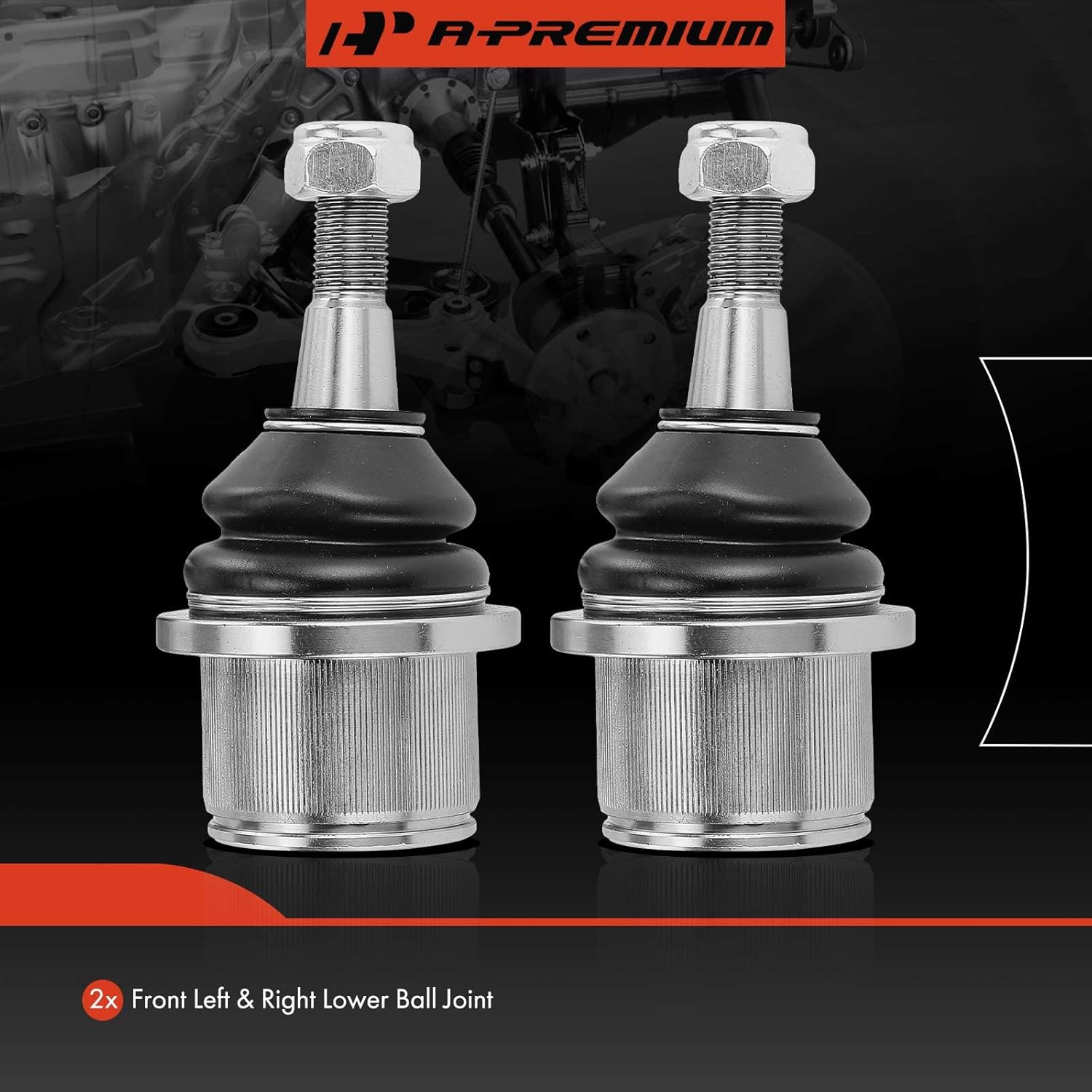 A-Premium 2 x Front Lower Ball Joint, Compatible with Hyundai Genesis 2009-2014, Equus 2011-2016 & Kia K900 2015-2017