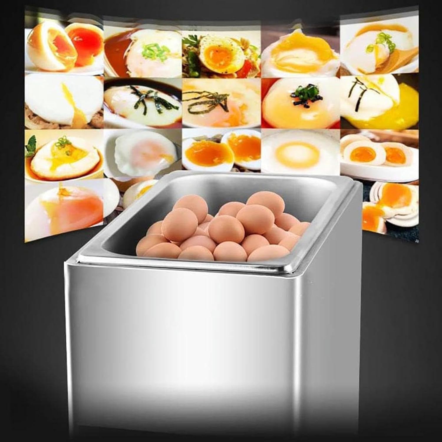 Commercial Egg Cooker Large Capacity Electric Egg Cooker - 50Pcs Commercial Half-Boiled Egg Machine with Intelligent Automatic Features and Omelette Device - for Hot Spring Eggs