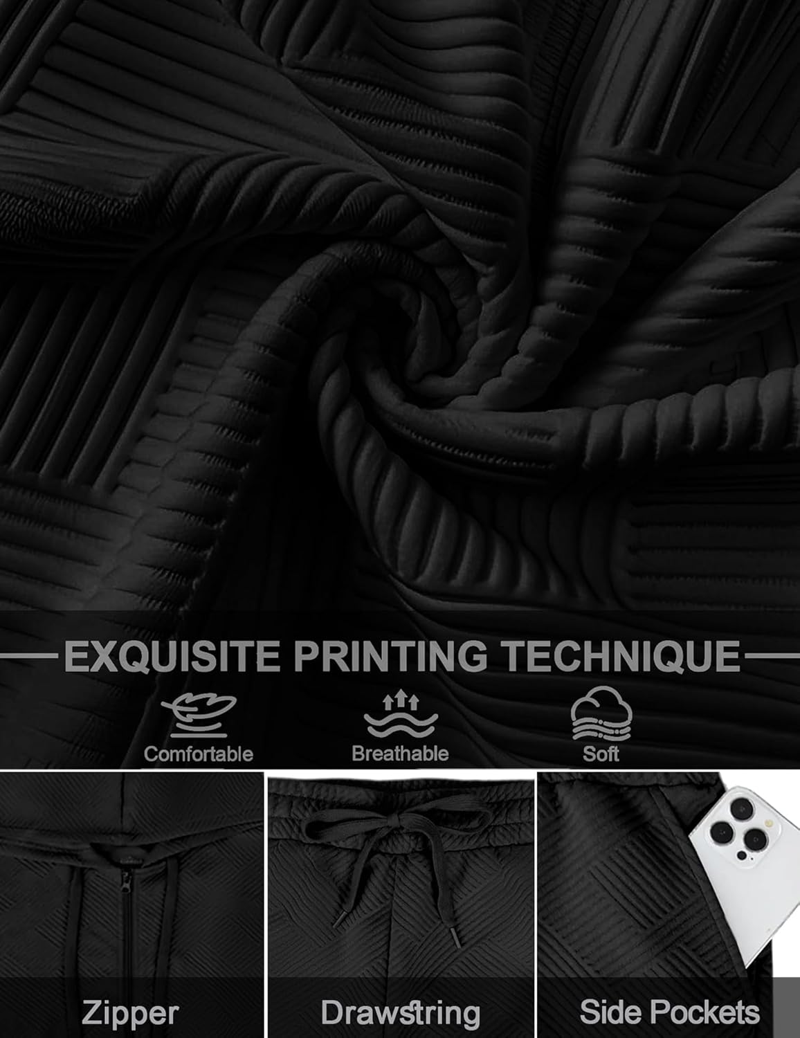 Bealin Women's Jogging Suits Two Piece Outfits Sweatsuit Long Sleeve Zip Tops and Sweatpants Workout Tracksuit Sets - Image 5