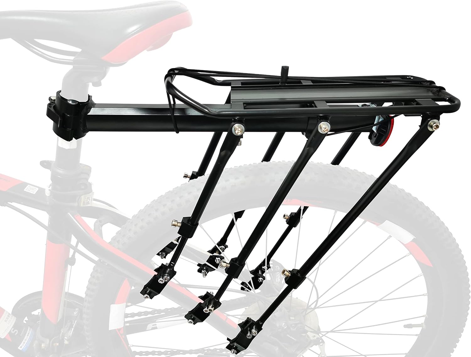 COMINGFIT® Adjustable 120kg Capacity Aluminum Alloy Bicycle Rear Cargo Luggage Rack Fit for 24