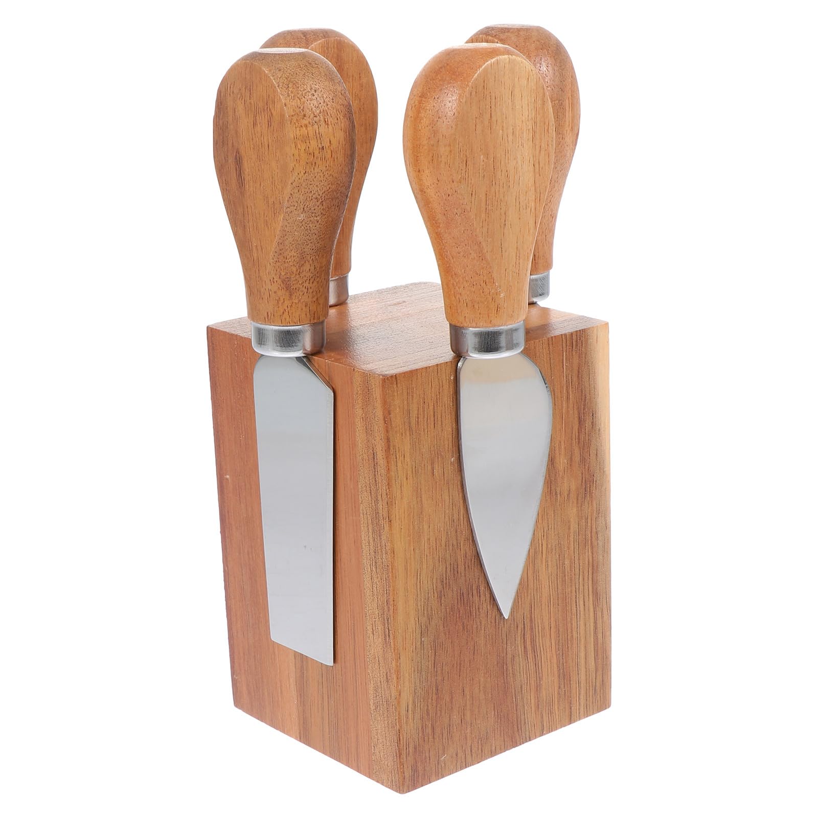 Support à fromage en bois Alipis avec porte-outils de cuisine magnétique kaki