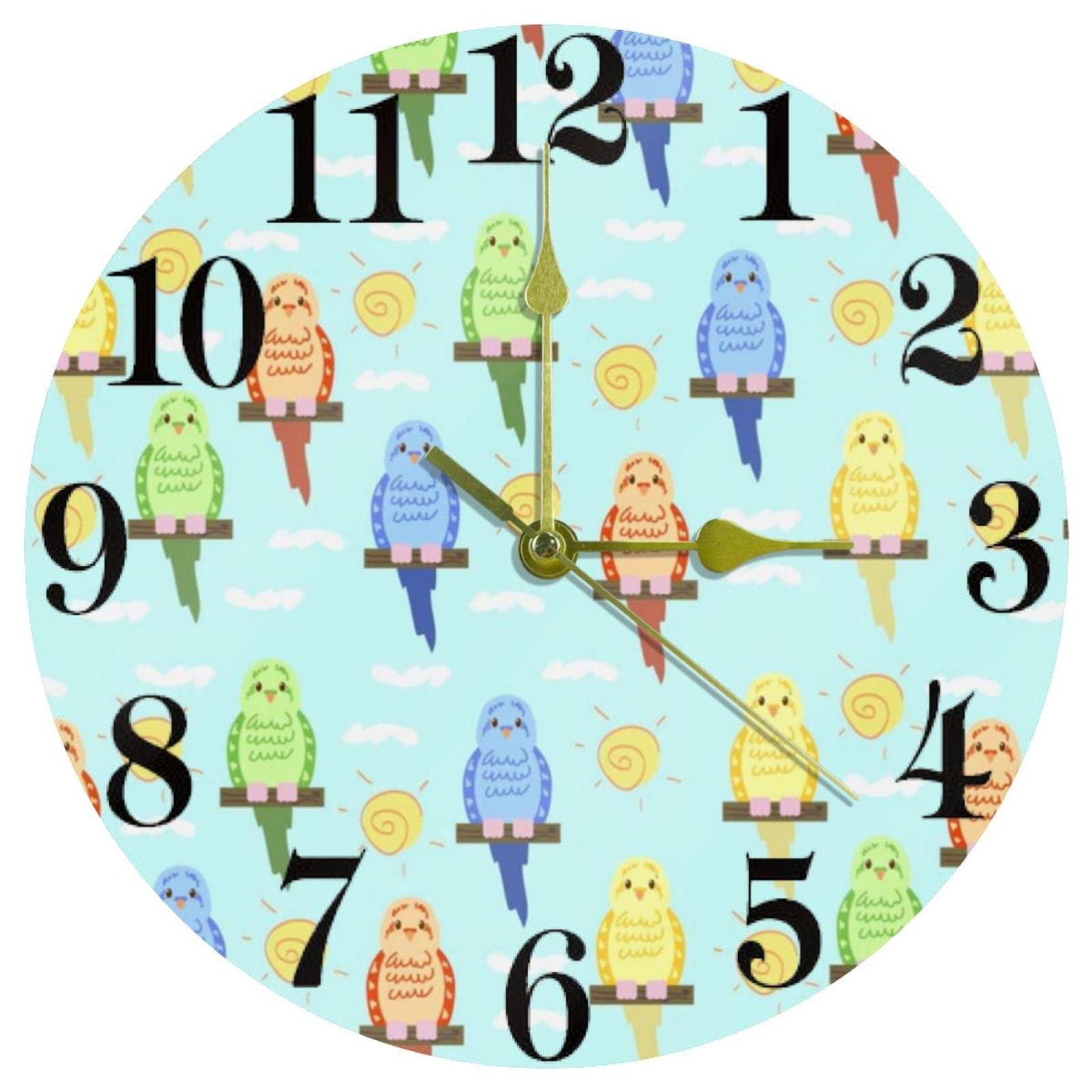 Horloge murale perruche de 25,4 cm pour décorer une cuisine familiale