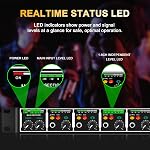 Headphone Amp, 8-Channel Rackmount Headphone Mixing Distribution Amplifier with Stereo/Mono Modes, 16 Headphone Outputs, LED Meters for Studio & Live Sound Monitoring