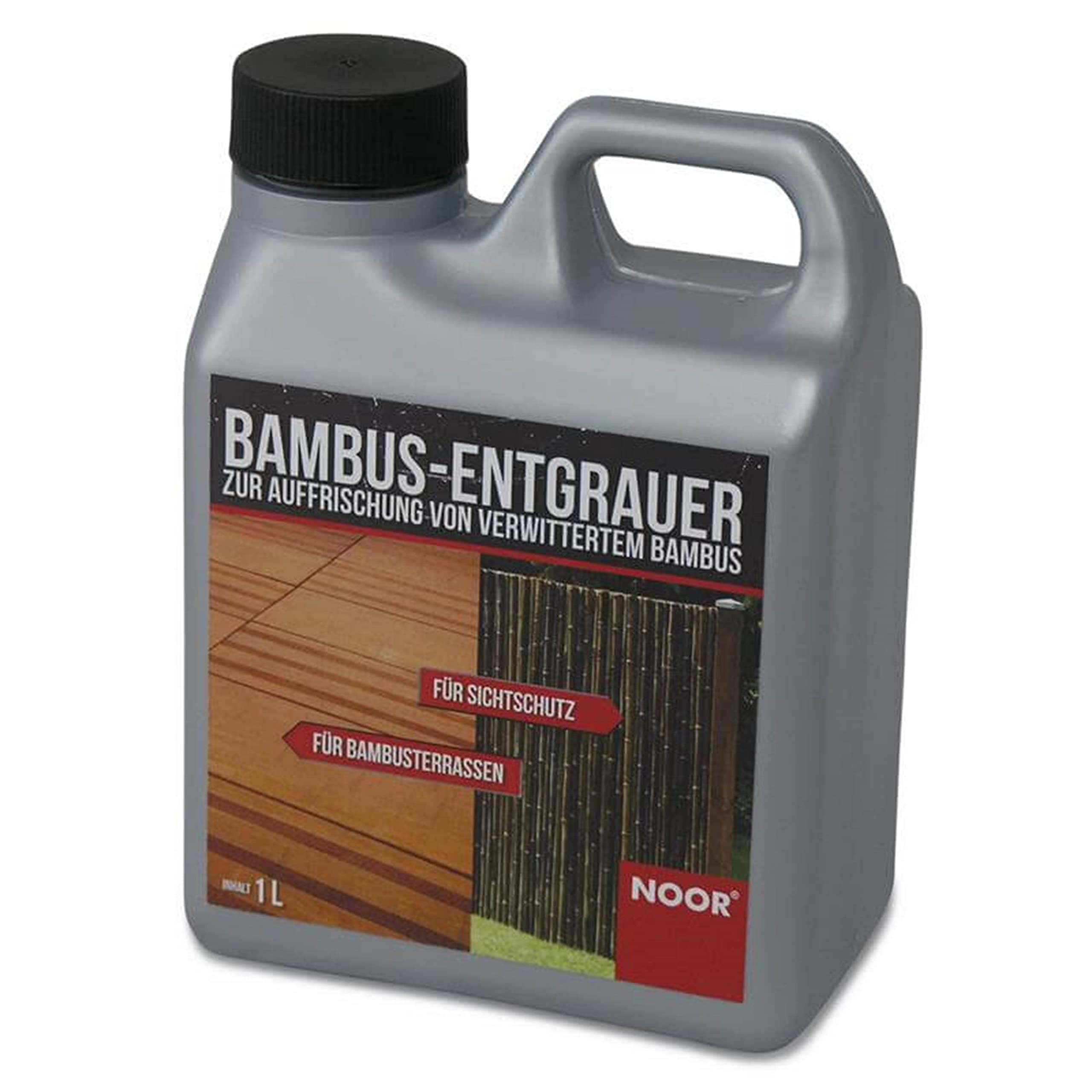 NOOR Bambus-Entgrauer 1,0L I Bambusreiniger fr Sichtschutzgitter mit  schwachem Geruch I Auffrischung fr Holzoberflchen im Freien I Ideal nach  einem harten Winter : Amazon.de: Baumarkt