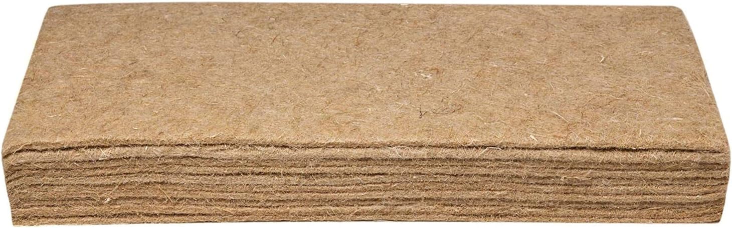 Chanvra Grow Microgreens Growing Mat, Natural Hemp Mats for Growing Sprouting Kits, Hydroponic Hemp Pads, Hemp Grow Mat for Wheatgrass, Sunflower & More, Microgreen Mat, 10x20" (10)