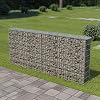 FAMIROSA Gabion Mesh Wire Wall Panel with Cover Galvanized Steel Garden Stone Wire Basket Fencing Patio Decorative Fence for Outdoor Landscape Lawn 236x11.8x39.4