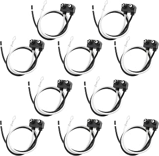 Oyviny 10PCS Truck Trailer 2 Wire Pigtail Harness 10" Long, Right Angle 2 Pin Trailer Light Connector Fits with 2" and 2.5" Side Marker/Clearance Light