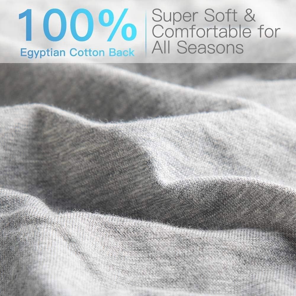 Luxear Koel dekbed Arc-Chill voor de zomer, coole quiltdeken Japanse technologie voor slaapbank, dekloze dekbed, zachte stof, ademende volwassen baby kinderen hond, eenpersoons 150 x 200 cm, grijs
