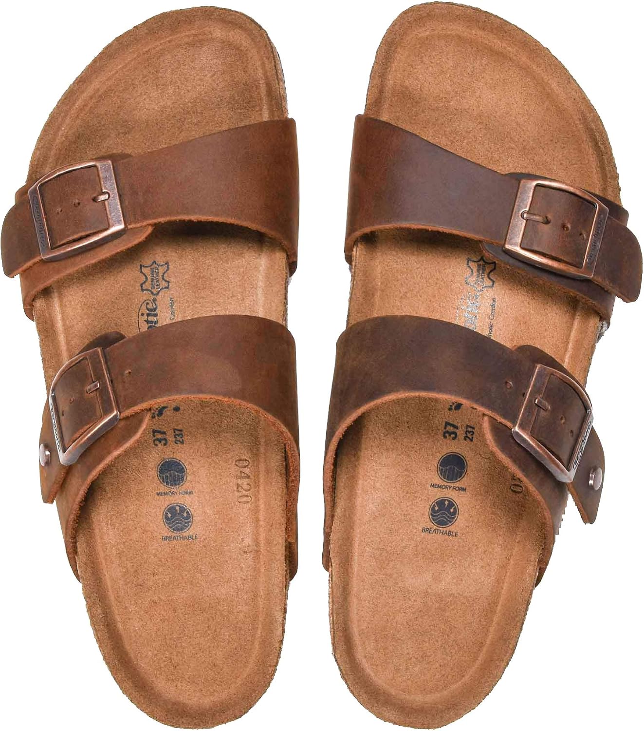 AEROTHOTIC - Comfortable and Arch Support Strappy Footbed Leather Sandals for Women