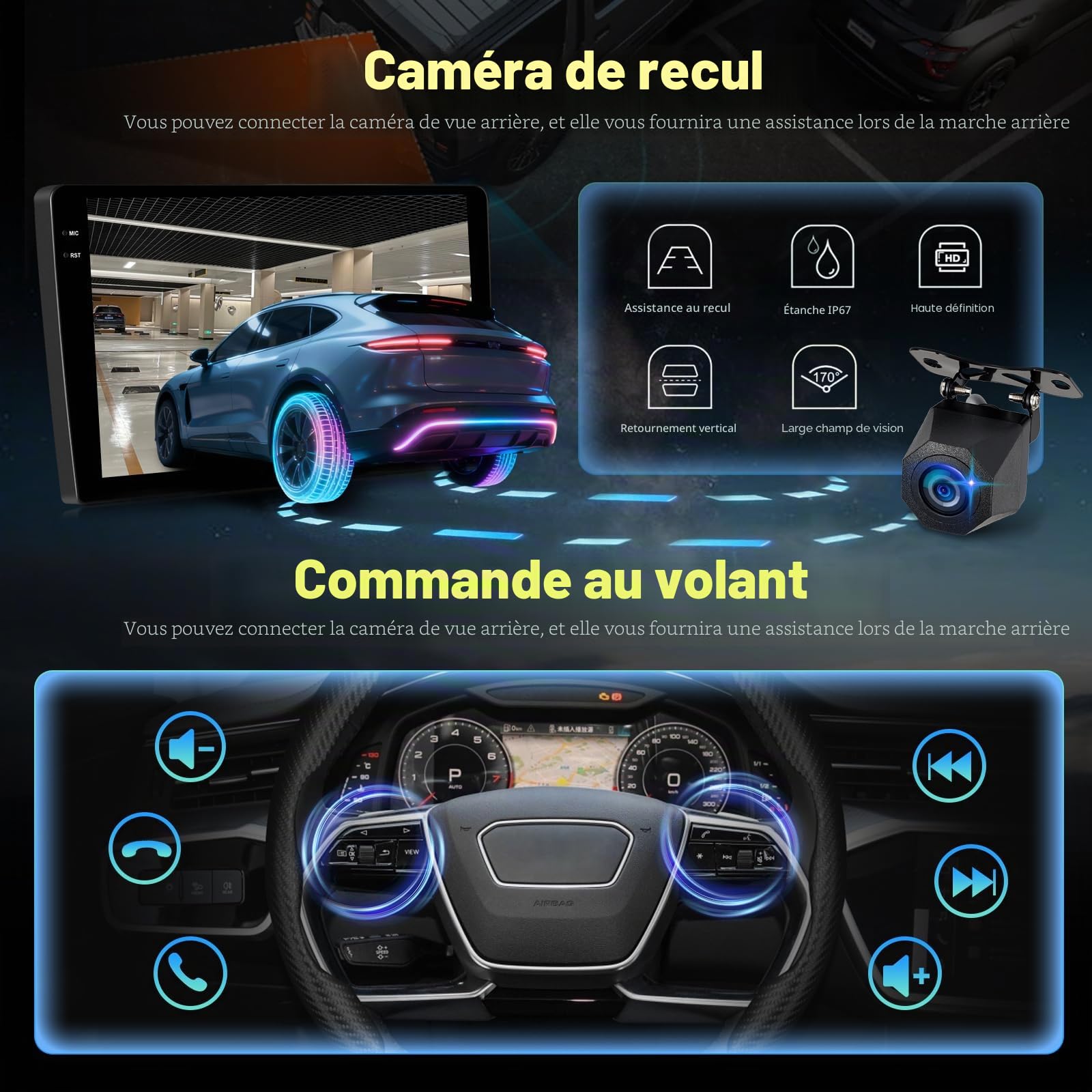 4G+128G Autoradio pour IVECO Daily 2014-2021 avec Carplay & Android Auto | Écran Tactile IPS 9 Pouces avec GPS, WiFi, EQ, Bluetooth 5.0, Radio FM/RDS, Carplay & Android Auto Sans Fil