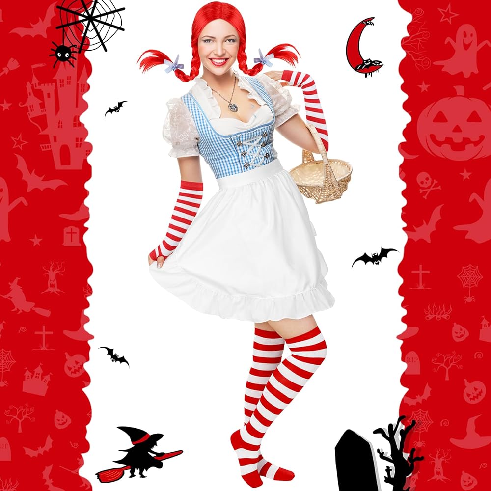 Caihoyu Dij hoge sokken voor vrouwen lichtgewicht lange kousen nieuwigheid over de knie hoge sokken voor Halloween cosplay feest, Schattig hert, One Size