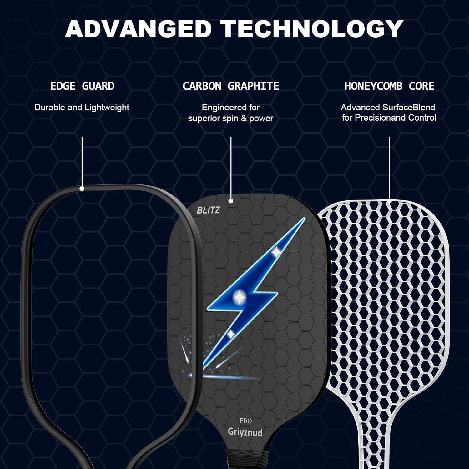 Pickleball Paddles Set of 1 or 2, Fiberglass Rackets, Lightweight Pickle Ball Rackets, with Outdoor Bag, Indoor Balls, for Beginners, Family, Professional Equipment