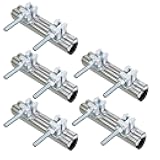 HIGHCRAFT 60075TTSD-5 Pipe Repair Clamp 3/4'', Double Bolt, 6” Long, Stainless Steel (5 Pack), Chrome