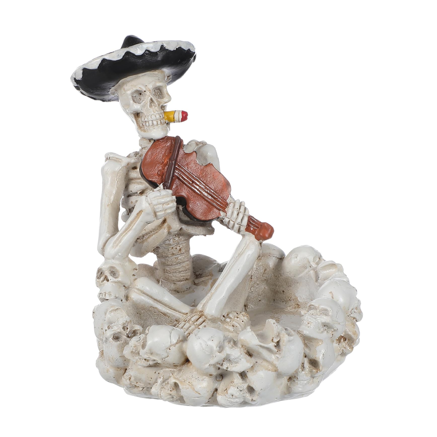 Cendrier crâne mort résine figurine table accessoire décoration