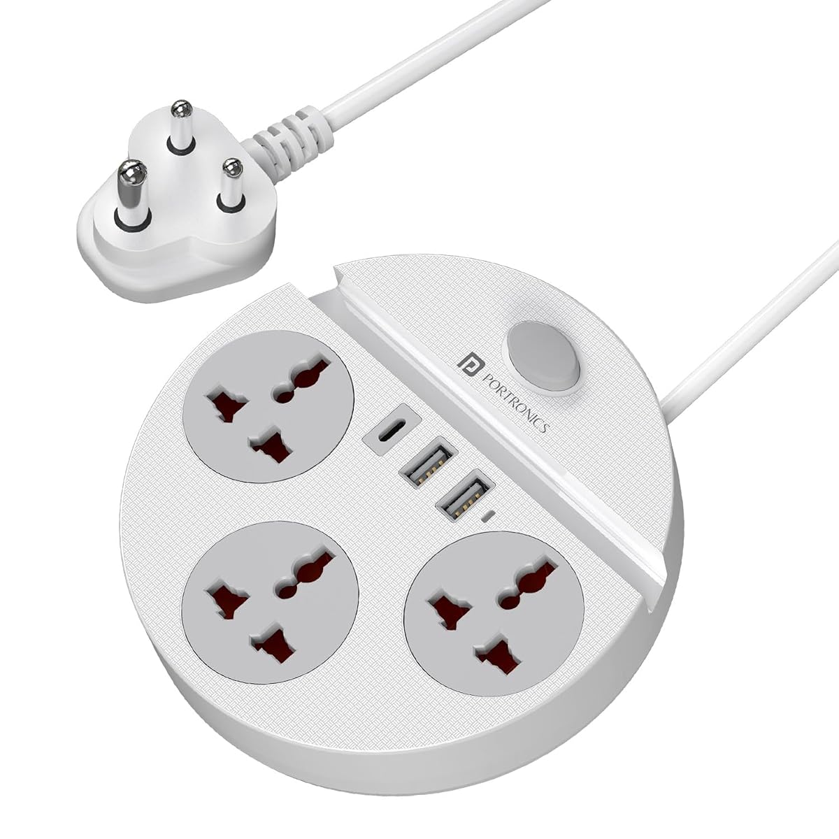Portronics Power Plate 5 Pro, 6-in-1 Power Extension Board with 3 Universal