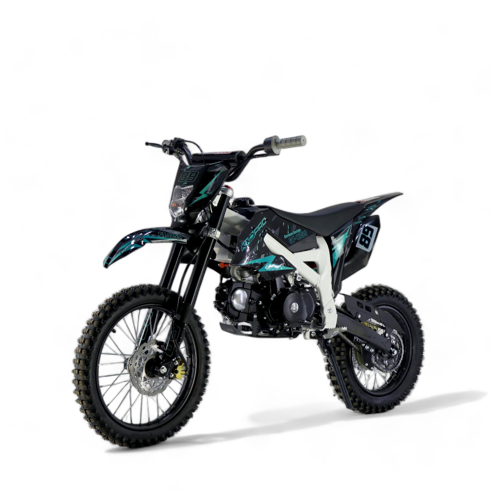 KXD 612 17" 14" EK 125cc Dirt Bike Dirtbike CrossBike Pocket Pitbike Rennbike Minibike Bike Pocket mit Scheinwerfer (Rot)