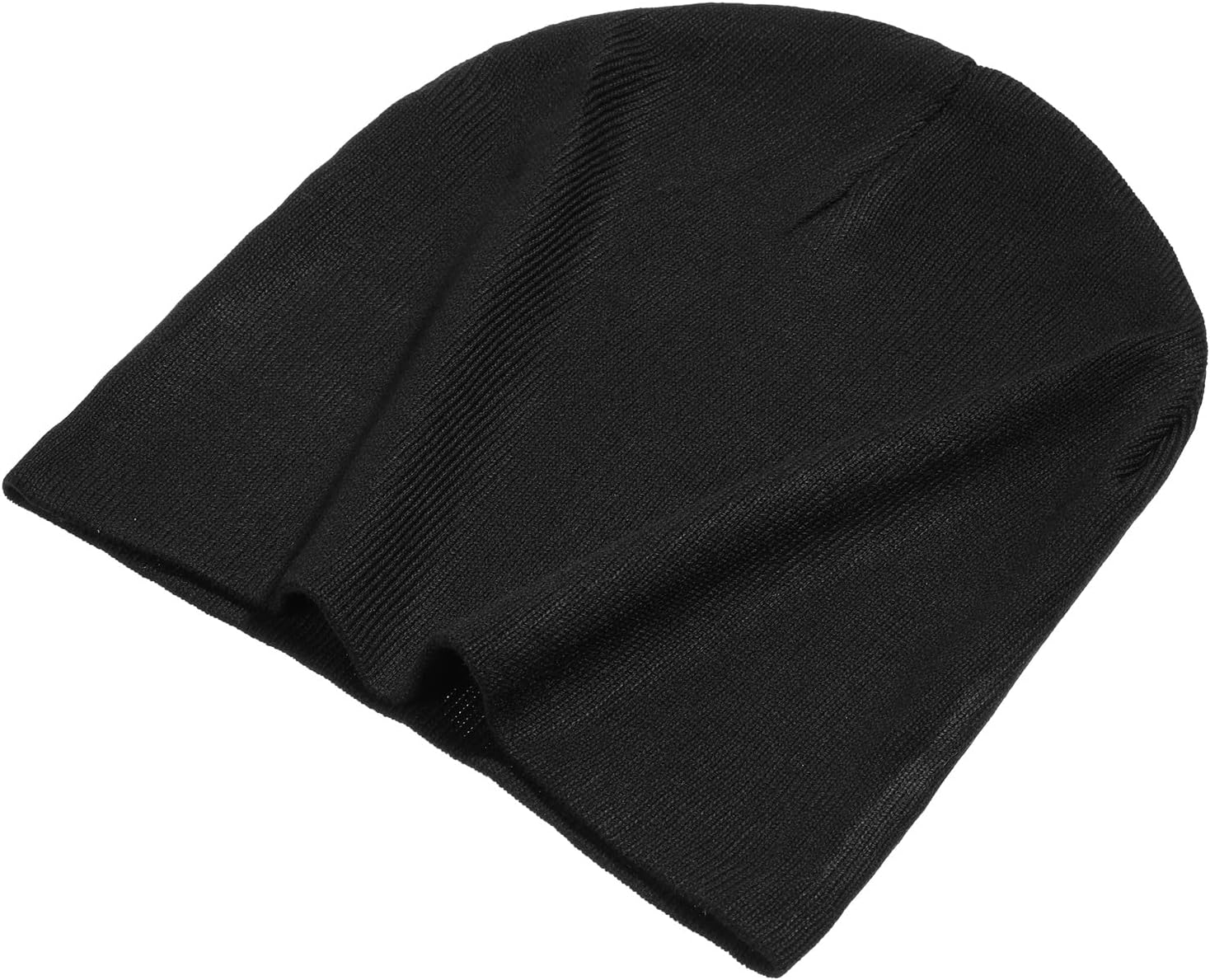 salbsever Summer Beanies, Cotton Beanie Black Beanie for Men Slouchy Beanies Ultra-Soft Cuffed Knit Hat
