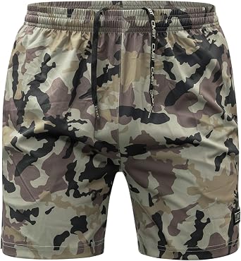 Combat Iron Mens Performance Training Shorts - 5.5 Inseam - Quick Dry Mid Stretch Allowance with Mesh Inner Pockets