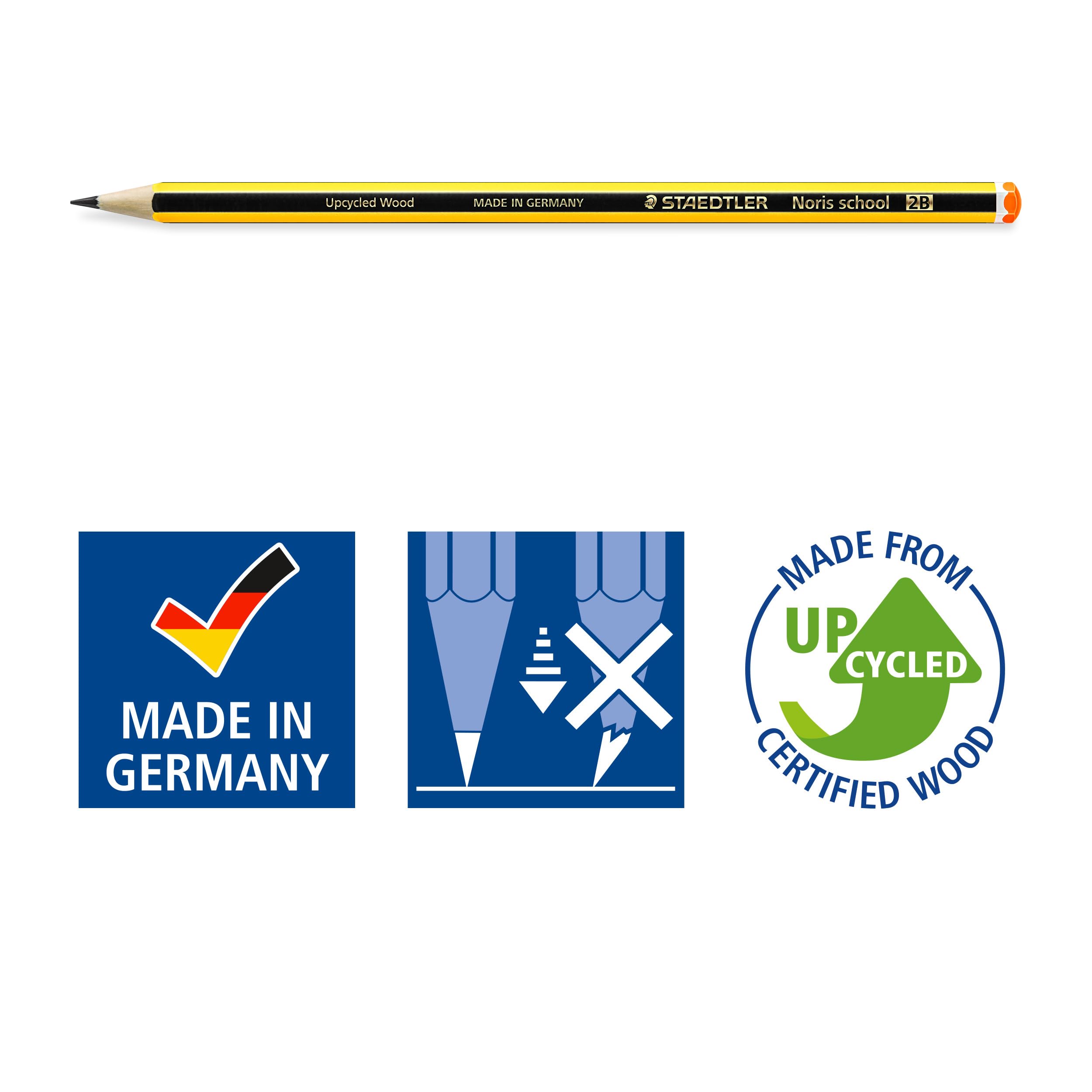 STAEDTLER Noris School 121-2BK3DA - Matite in grafite, grado HB (confezione da 3 matite