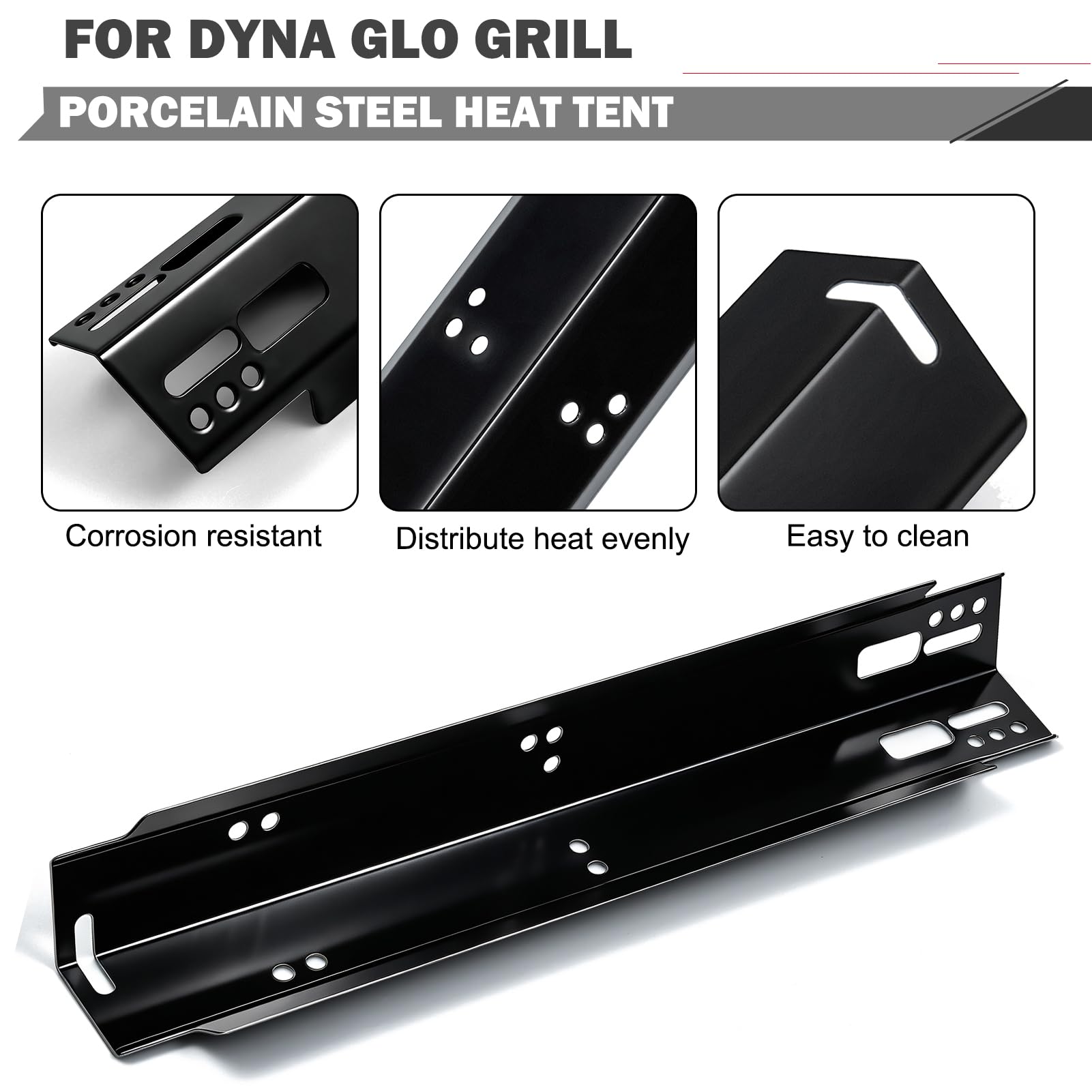 70-02-507 Piastre di calore di ricambio per Dyna Glo Grill Parti di ricambio DGX440SGP DGX440SGP-D Tende di calore Dyna Glo 4 bruciatori Parti di ricambio Griglia a gas Coperture per bruciatori