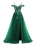 ForElise Beaded Tulle Prom Dresses 2026 Lace Appliques A Line Ball Gowns for Women