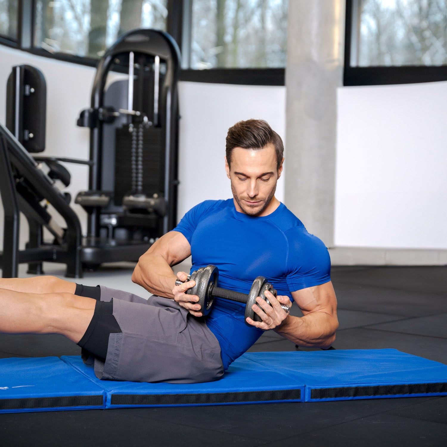 Tappetino Da Yoga Spesso, Tappetino Fitness Pieghevole E Portatile Con Imbottitura In Epe Cerniera E Maniglie Materassino Allenamento Da Cas 96460562