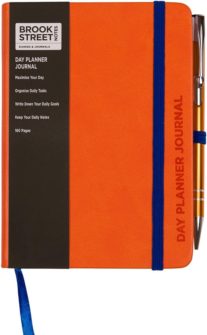 Day Planner Notebook - Hardback A6 (Bright Orange)