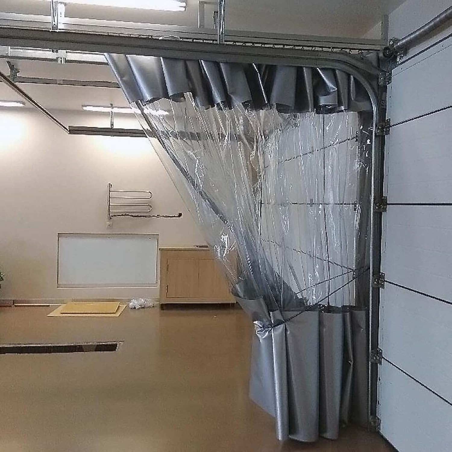 Outdoor Clear Tarp Curtain PVC Weather Resistant Partition Curtain Heavy Duty Waterproof Tarpaulin with Rustproof Grommets for Garden Patio Gazebo Pergola，Customizable(1x2.2m)